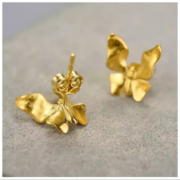 Artisan Handmade 925 Silver The Zophyah Dainty Butterfly Earrings - Picture 6 of 10